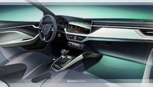 Skoda показала интерьер Scala Skoda показала интерьер Scala